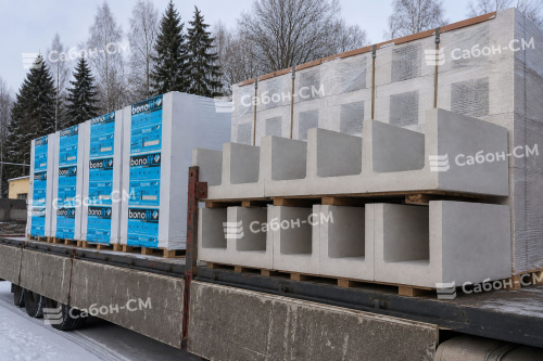 Газосиликатные П-образные блоки Бонолит 500х500х250, D500